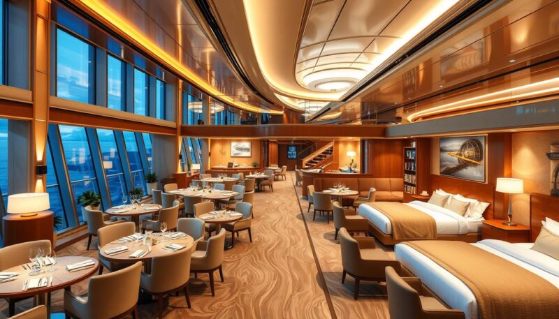 Interior development in cruise ships